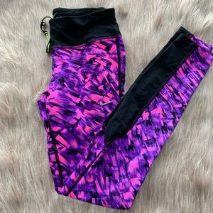 Pink and Purple Nike Dri-fit legging